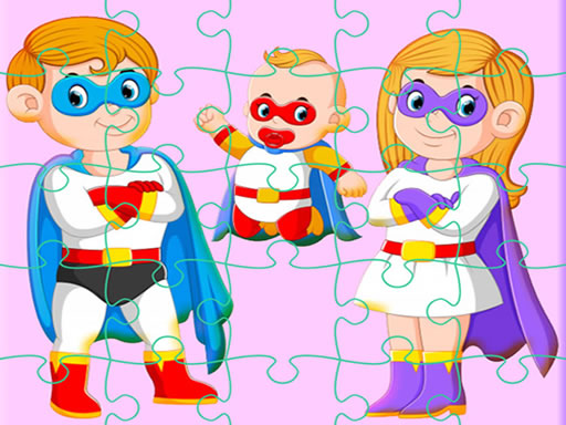 Super Hero Family Jigsaw Puzzle Game - Kids Puzzle Game