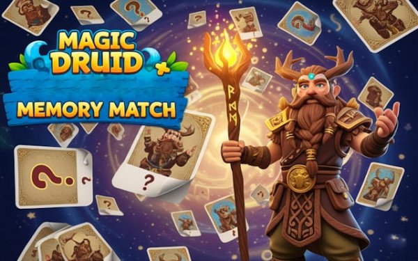 Magic Druid Memory Match Online Puzzle Game - Memory Game
